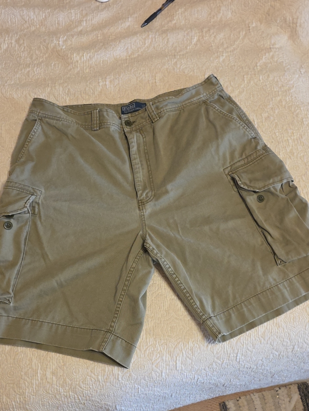 POLO RALPH LAUREN Chino Cargo Shorts , Green Men's Size 38